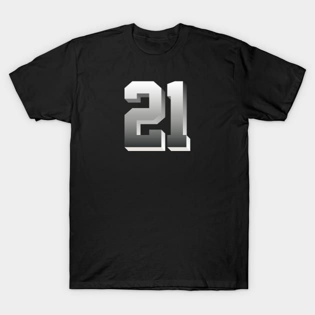 number 21 T-Shirt by Ericokore